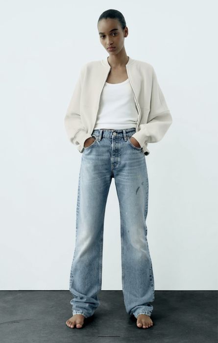 Джинсы Zara 34 синие