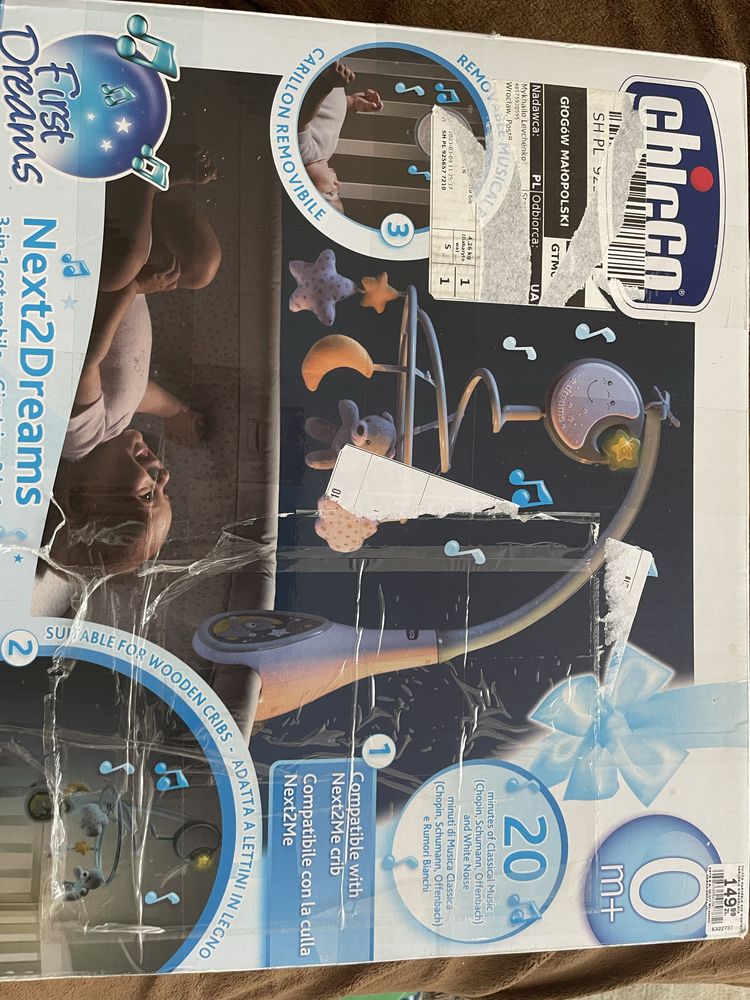 Мобіль на ліжечко 3 в 1 Chicco "Next2Dreams" Блакитний