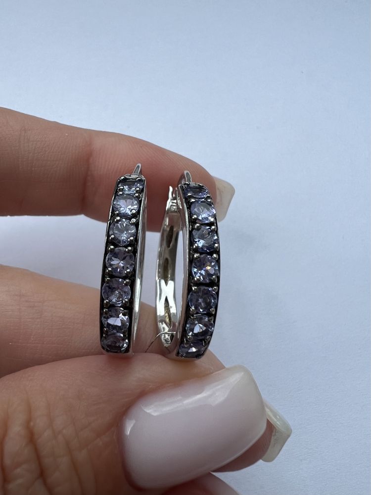 Серебряные серьги 925 проба серьги из серебра конго
