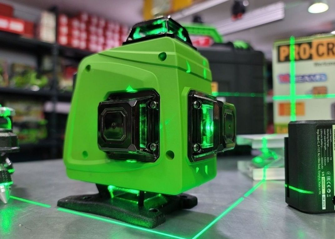 4D Лазерный уровень нивелир ProCraft 2Акум. Тонкий Луч Точный Гарантия