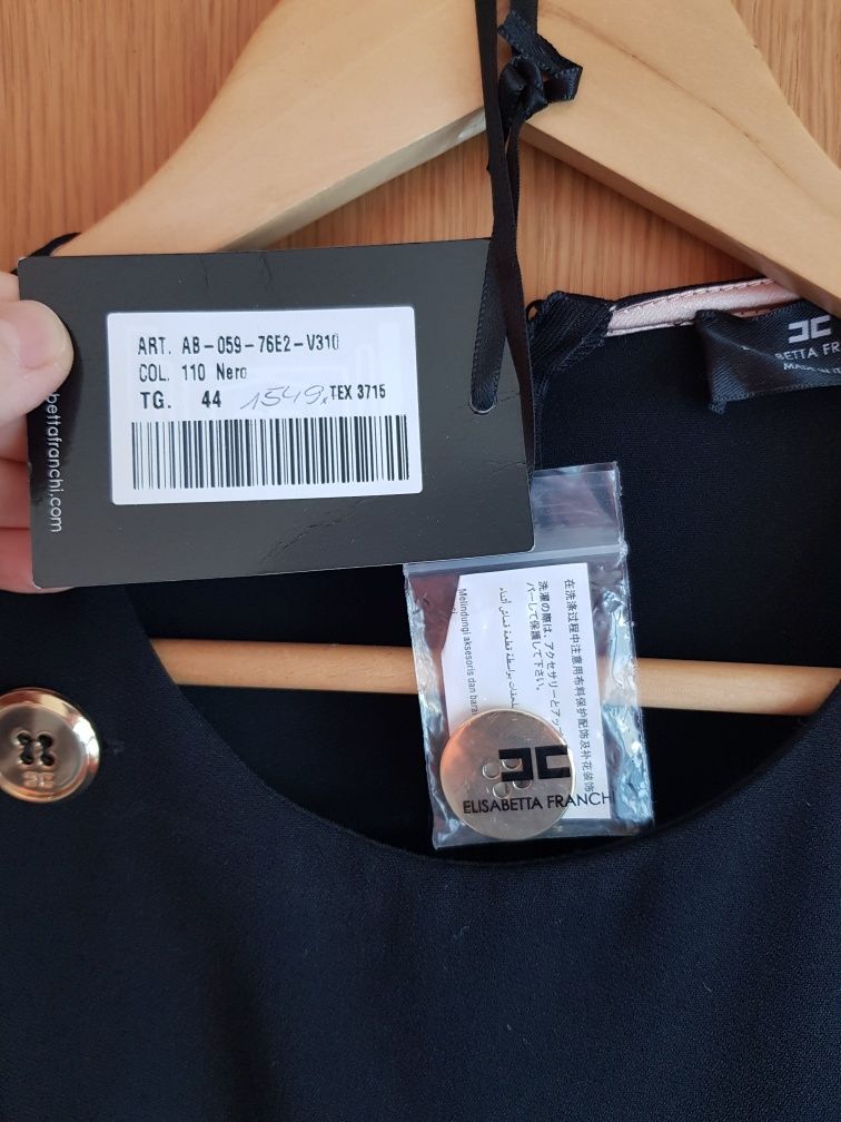 Sukienka Elisabetta Franchi, dwurzedowa, oryginalna rozmiar L