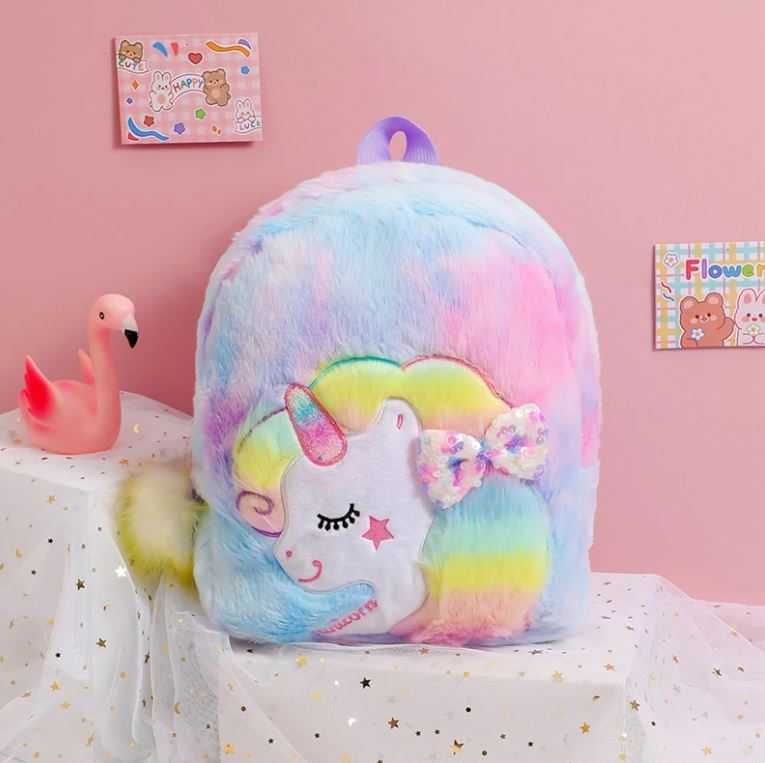 Plecak Pluszowy Plecaczek Unicorn Dla Dziecka Przedszkola Jednorożec