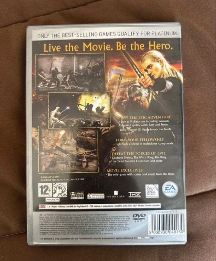 The lord of the rings ps2