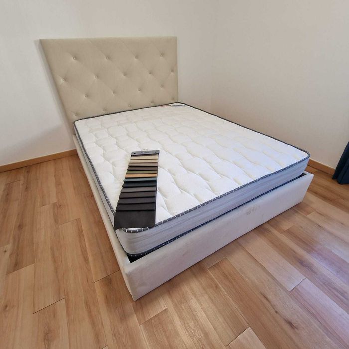 Camas de Casal Estofadas de Luxo 199€ Disp. em Várias Cores! 190x140m!