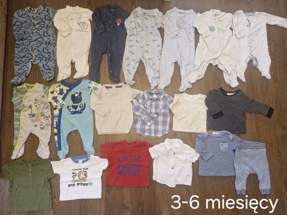 Pajace, t-shirty na chłopca 3-6 miesięcy, 62-68 cm