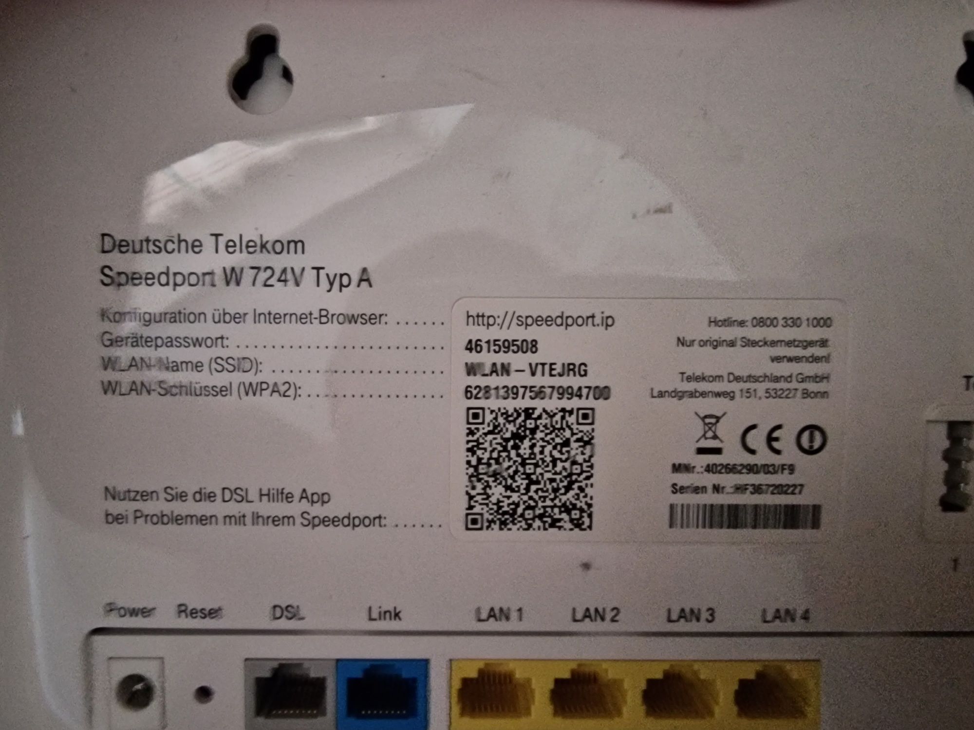 Modem Telekom Speedport W 724V Typ A