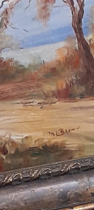 Quadro muito antigo pintado a óleo em tela