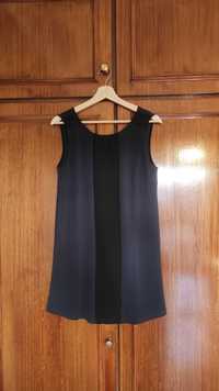 Vestido azul e preto - S - Springfield