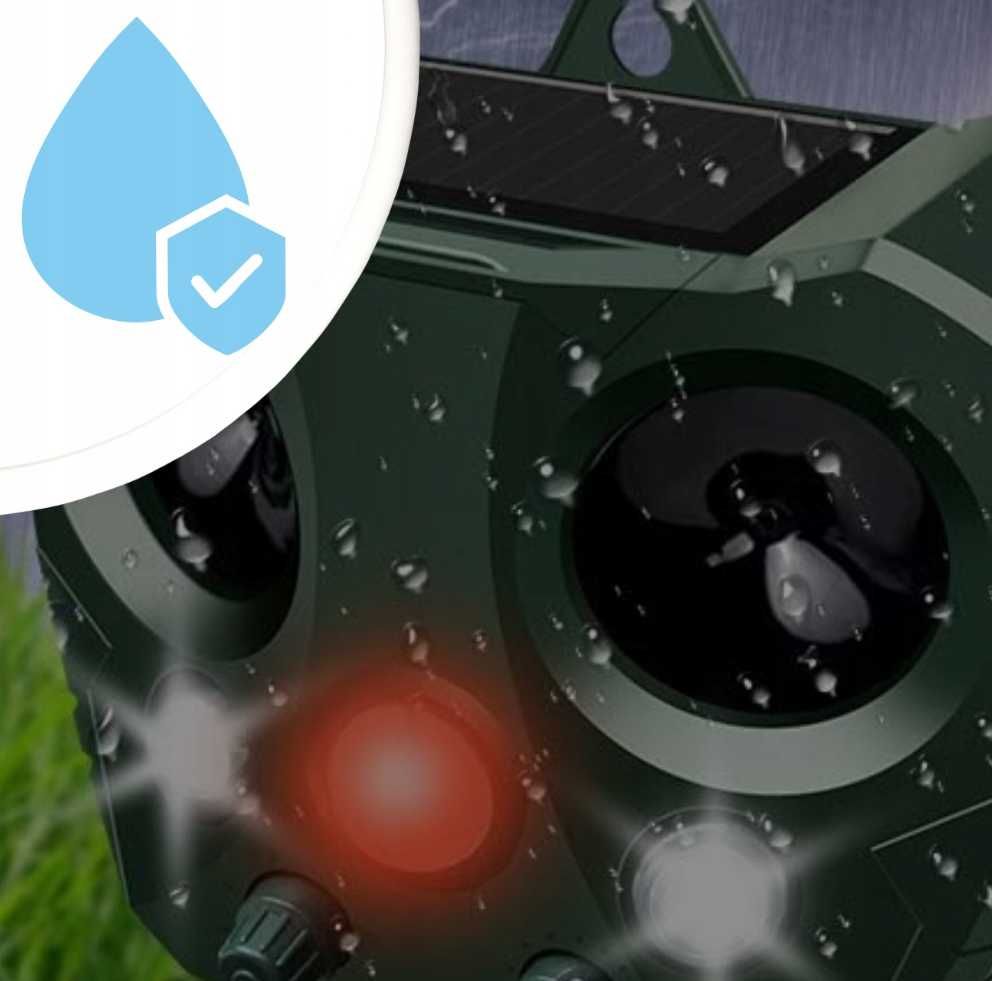 Najmocniejszy Solarny Odstraszacz Zwierząt 7w1–Koty, Psy, Ptaki, Dziki