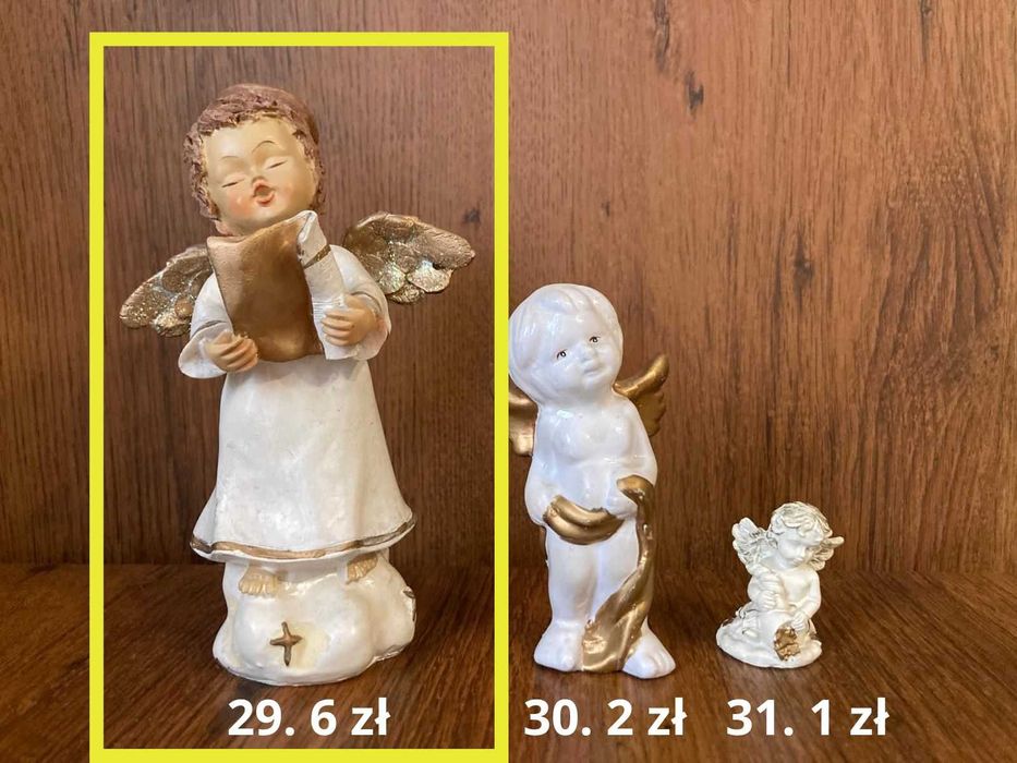 Aniołki, różne wielkości i materiały