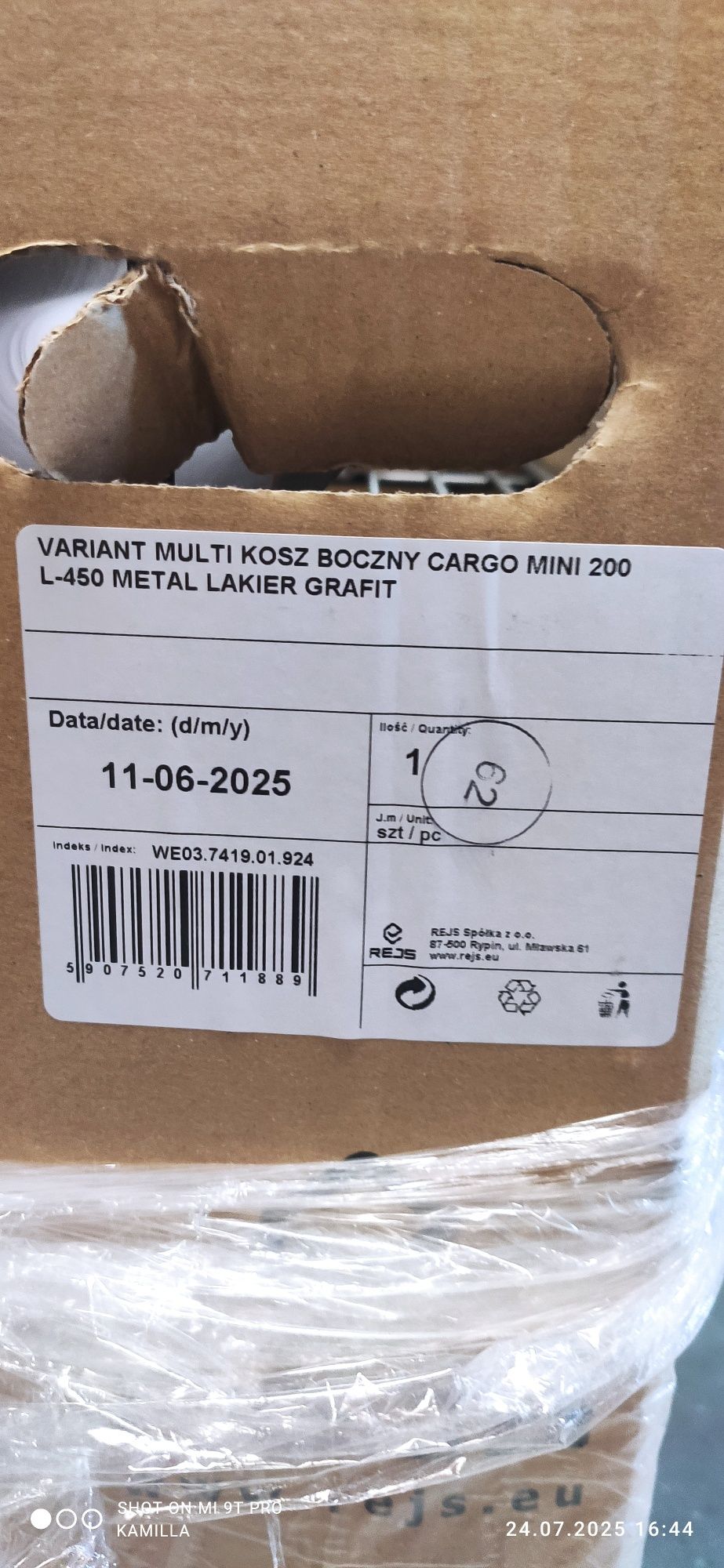 Kosz cargo  Rejs 20