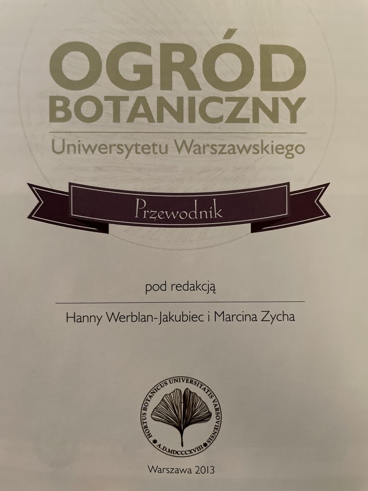 Przewodnik po ogrodzie botanicznym Uniwersytetu Warszawskiego