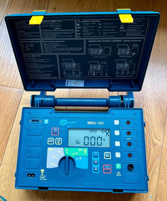 Miernik rezystancji uzieminia SONEL MRU-101 z wzorcowaniem.