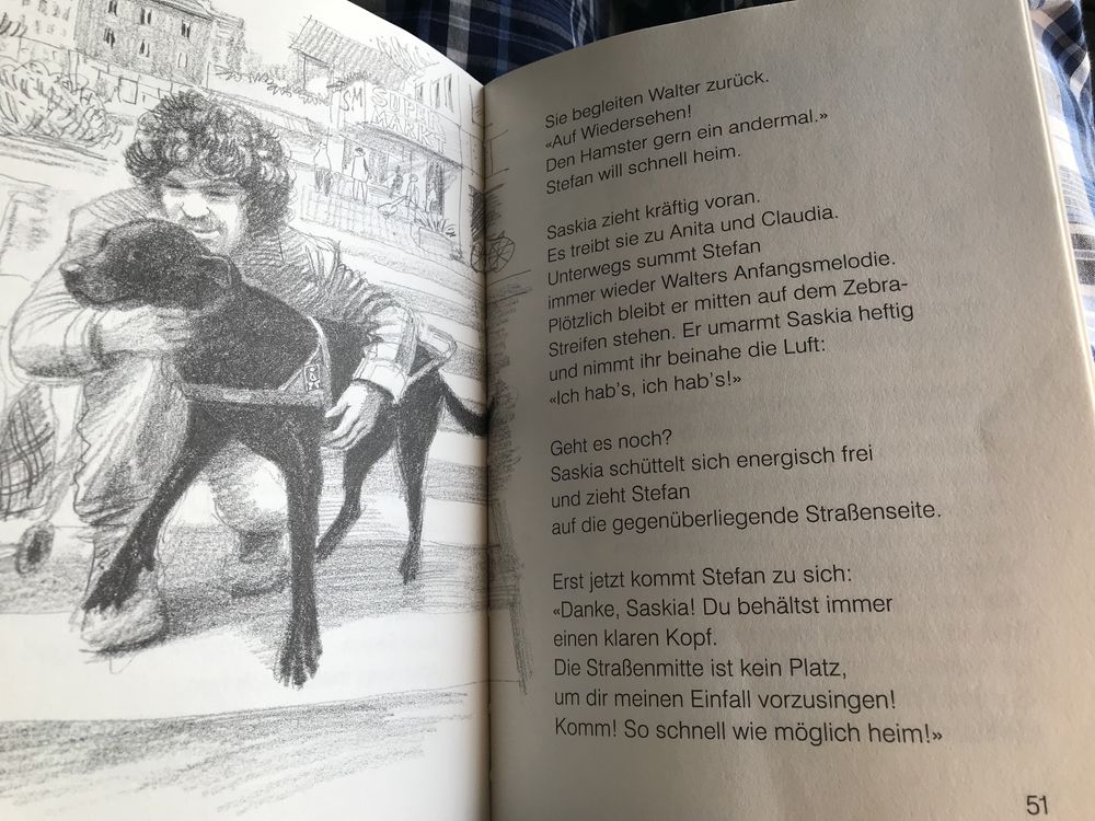 Книга на немецком языке saskia der blindenhund