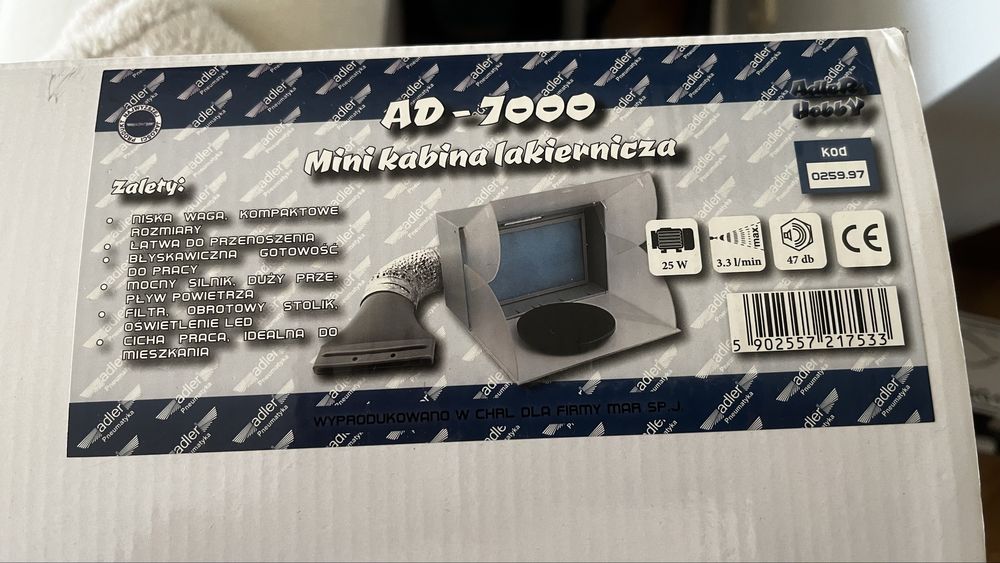 Mini kabina lakiernicza Adler ad-7000