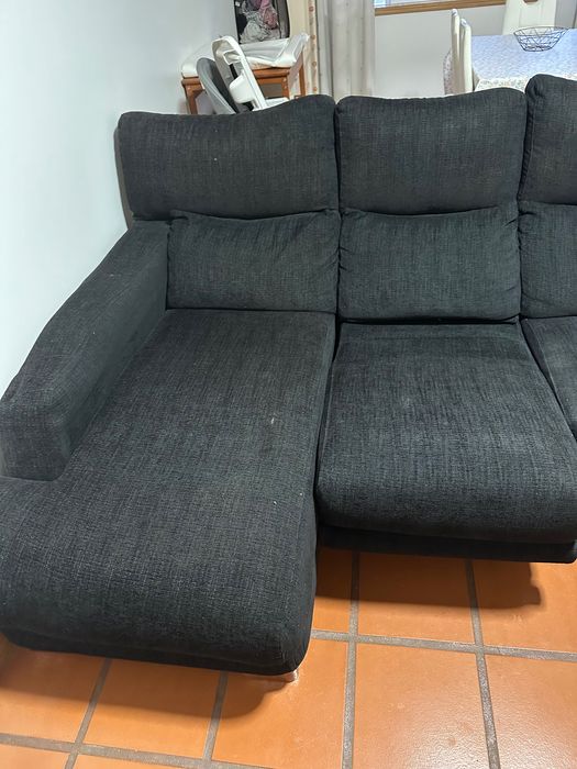 Vendo sofá chaise long +3 lugares