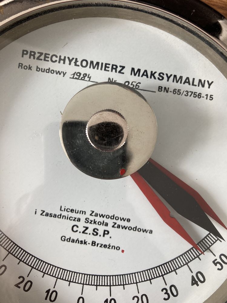 Przechyłomierz maksymalny, 1984 rok , 2,7kg