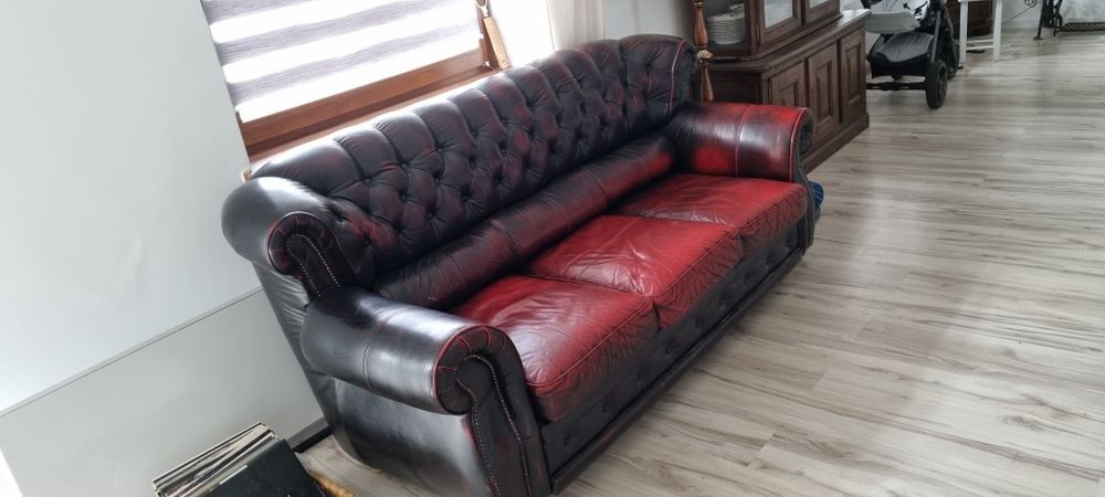Chesterfield skóra sofa