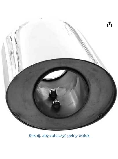 Uniwersalna końcówka wydechu samochodowego stal nierdzewna 53 mm chrom