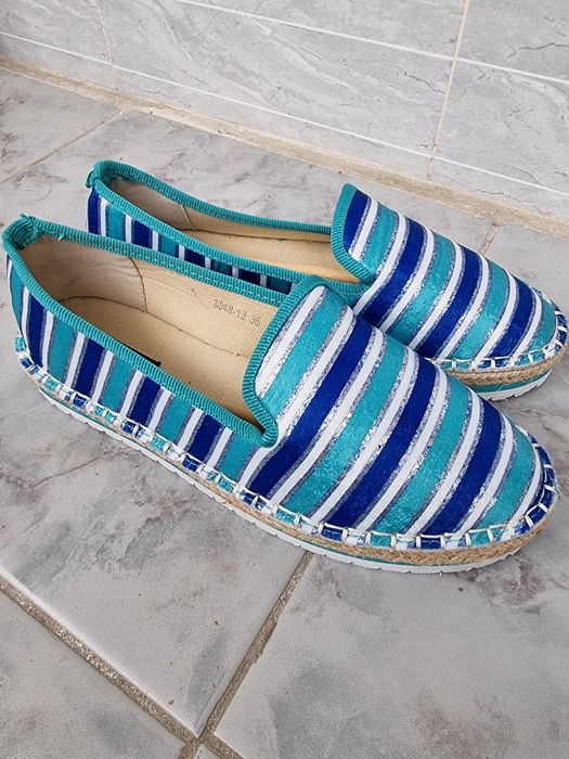 Эспадрильи голубые женские 36 размер