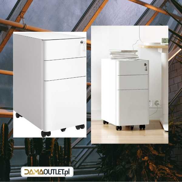 SZAFKA zamykana metalowa kontener na dokumenty kółka DaMaOutlet.pl