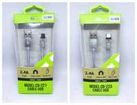 Cabo carregador Magnético Micro USB / Cabo Carregador magnético USB-C