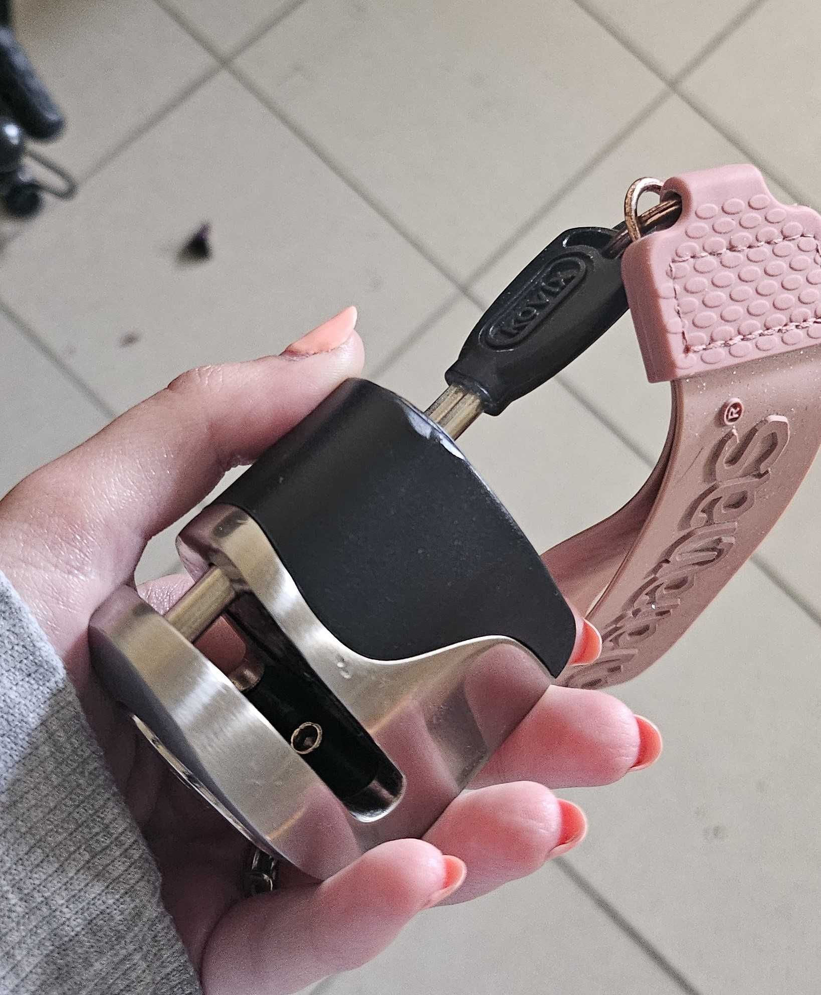 CADEADO KOVIX MINI C/ALARME RECARREGAVEL