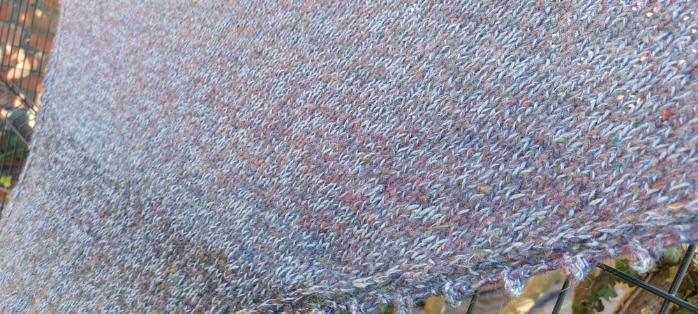 Chusta ręcznie robiona handmade, druty, ombre