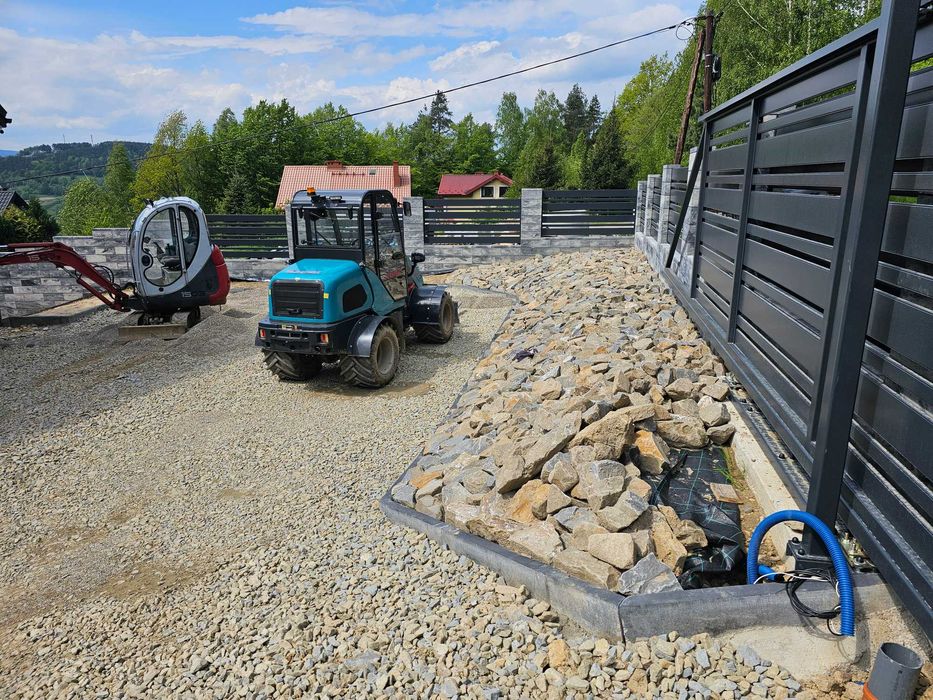 Roboty ziemne, kostka brukowa,  wynajem mini  koparka ładowarka