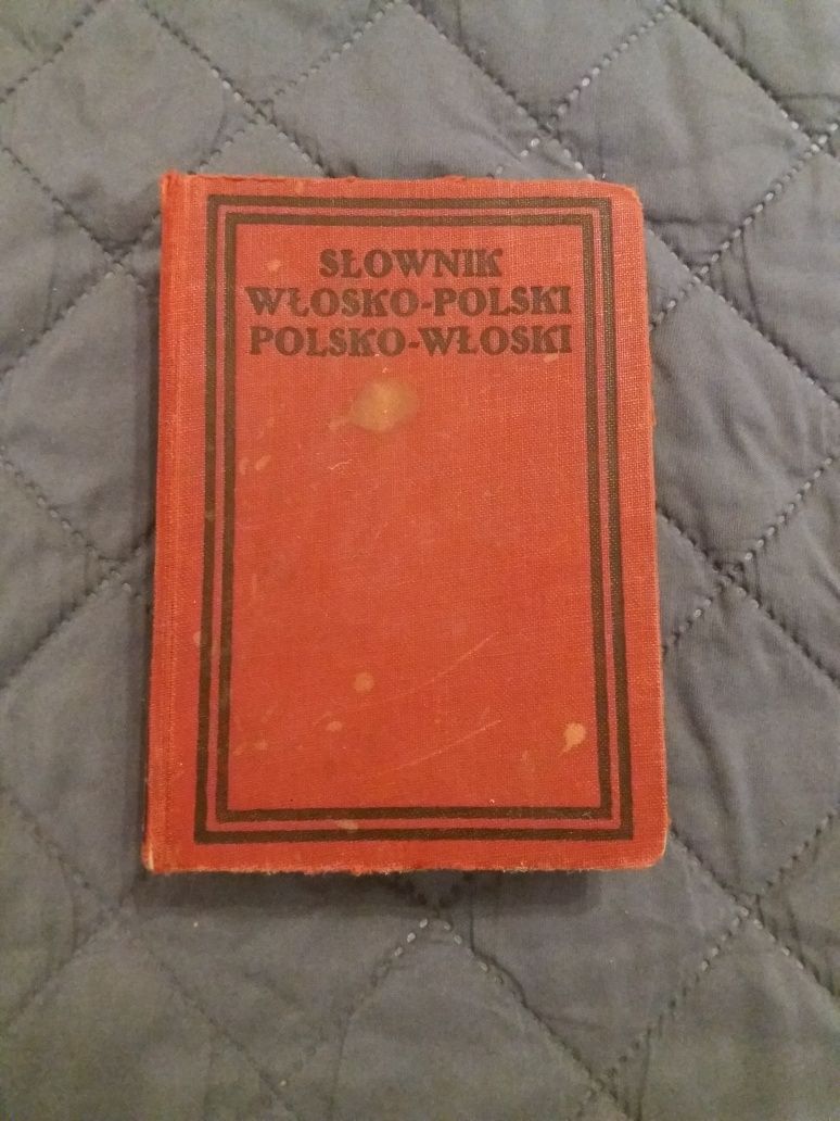 Słownik kieszonkowy włosko-polski i polsko-włoski wyd. 1929