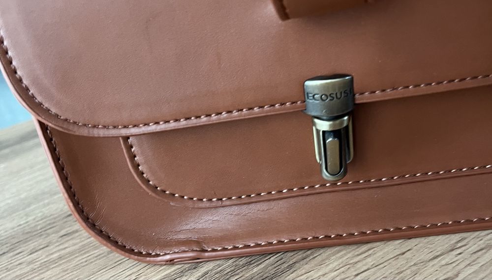 Torba  Ecosusi na ramię Vintage, torba na laptopa do 14 cali z kokardą
