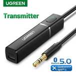 Bluetooth Адаптер 5 Передатчик Hi-Fi AUX 3.5мм aptX Transmitter Ugreen