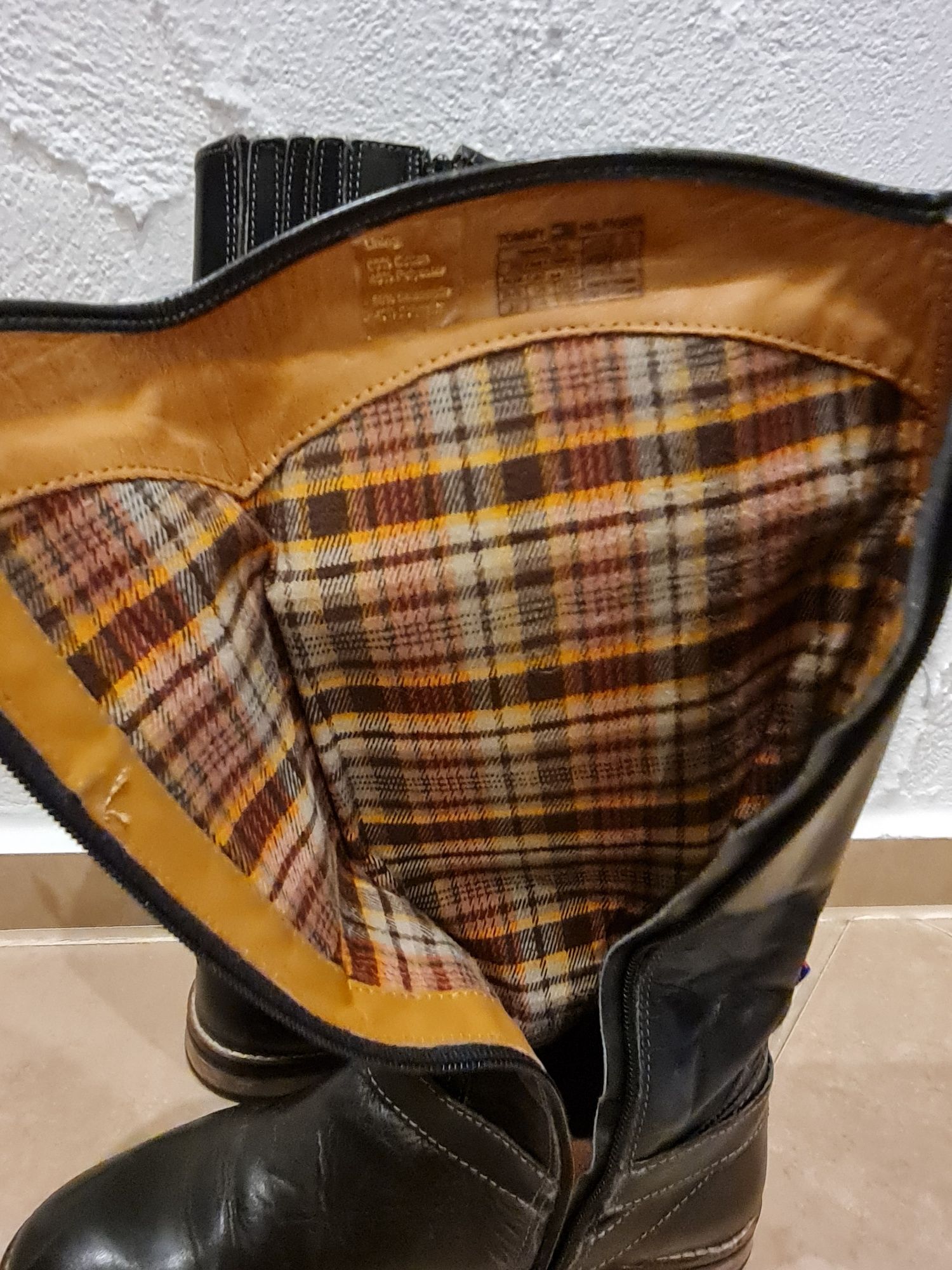 Oficerki, kozaki Tommy Hilfiger Aubrey, skóra naturalna
