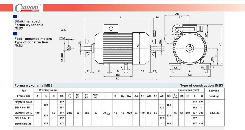 Silnik Elektryczny SEMhR 90-4M Besel