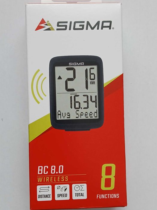 Licznik rowerowy bezprzewodowy SIGMA BC 8.0 WL ATS*2 sztuki*nowe