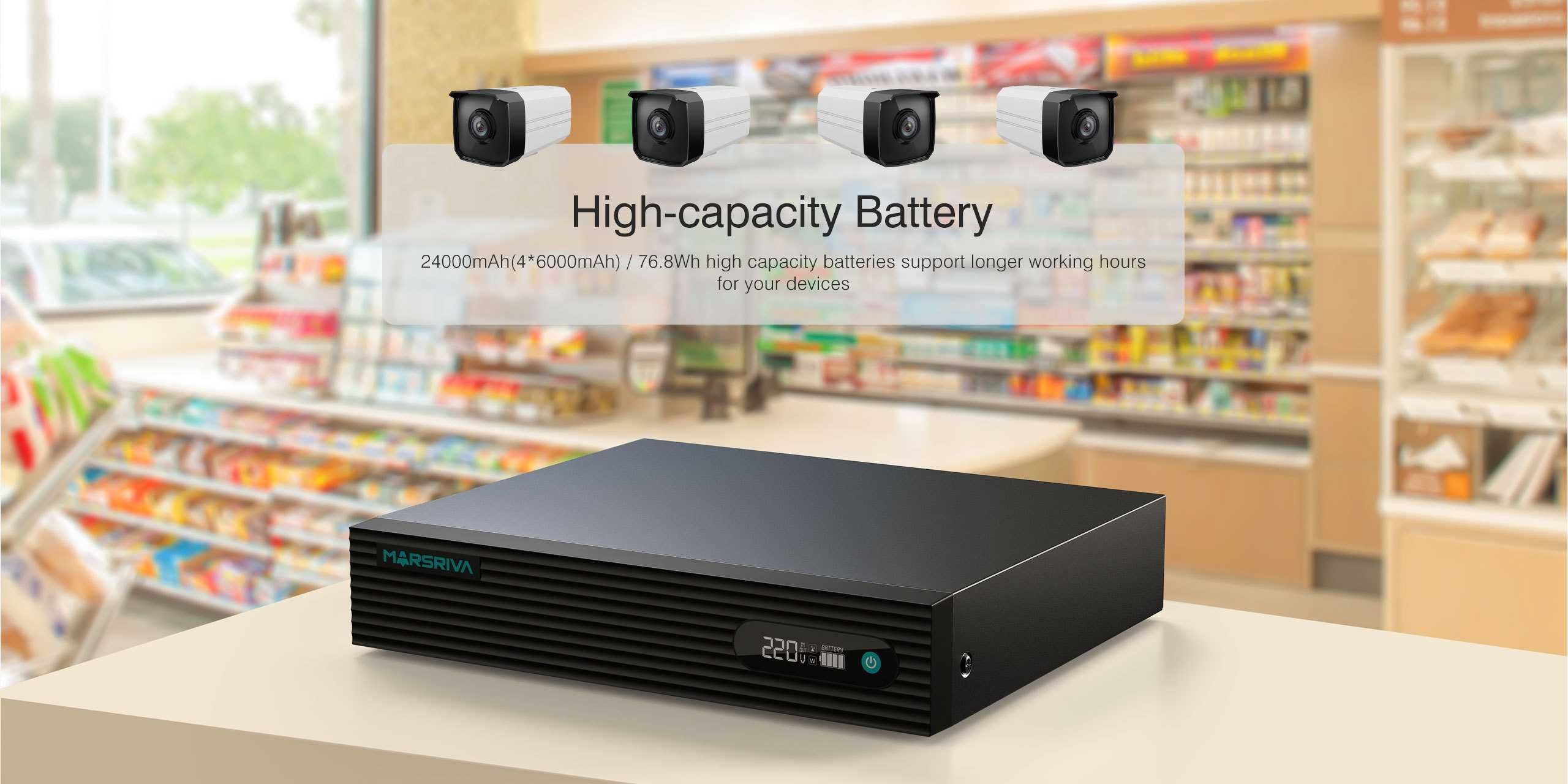 Новый источник 5 А ИБП UPS Marsriva KP7 24Ач 100Вт LiFePO4