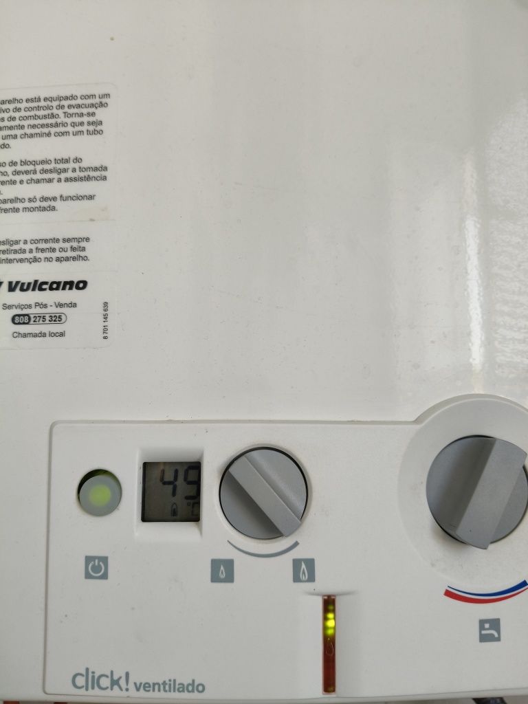 Vendo esquentador Vulcano Inteligente ventilado 11L Gás de botija