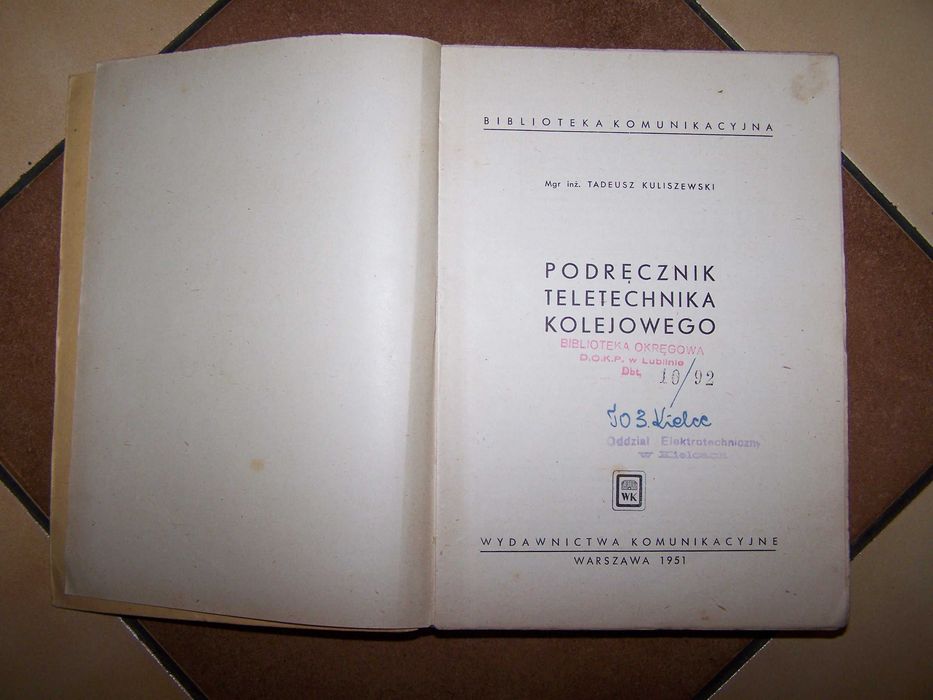 PKP Koleje PRL Zarz. Min. Komunik. Podręcznik Teletechnika Kolejowego