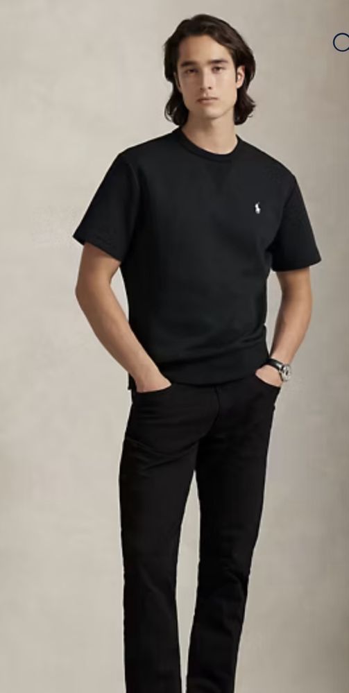 Sweatshirt de manga curta em malha dupla Polo Ralph Lauren
