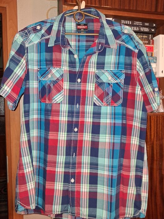 Męska koszula w kratkę rozm45