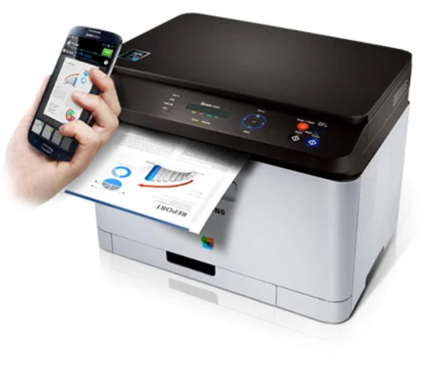 Drukarka laserowa kolor Samsung SL-C460W WIFI, LAN, NFC skan 3w1