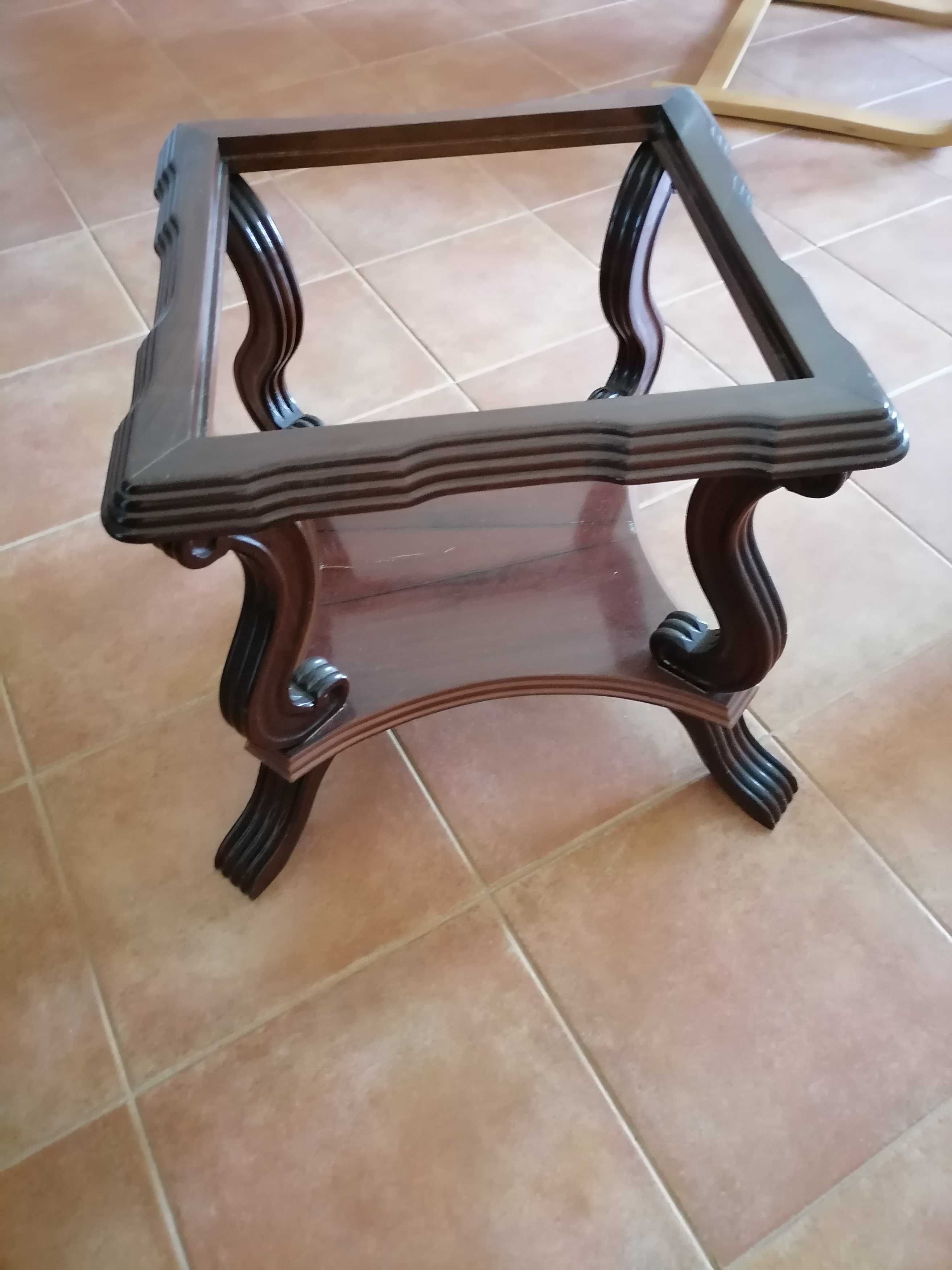 Mesa de centro sem tampo madeira Maciça