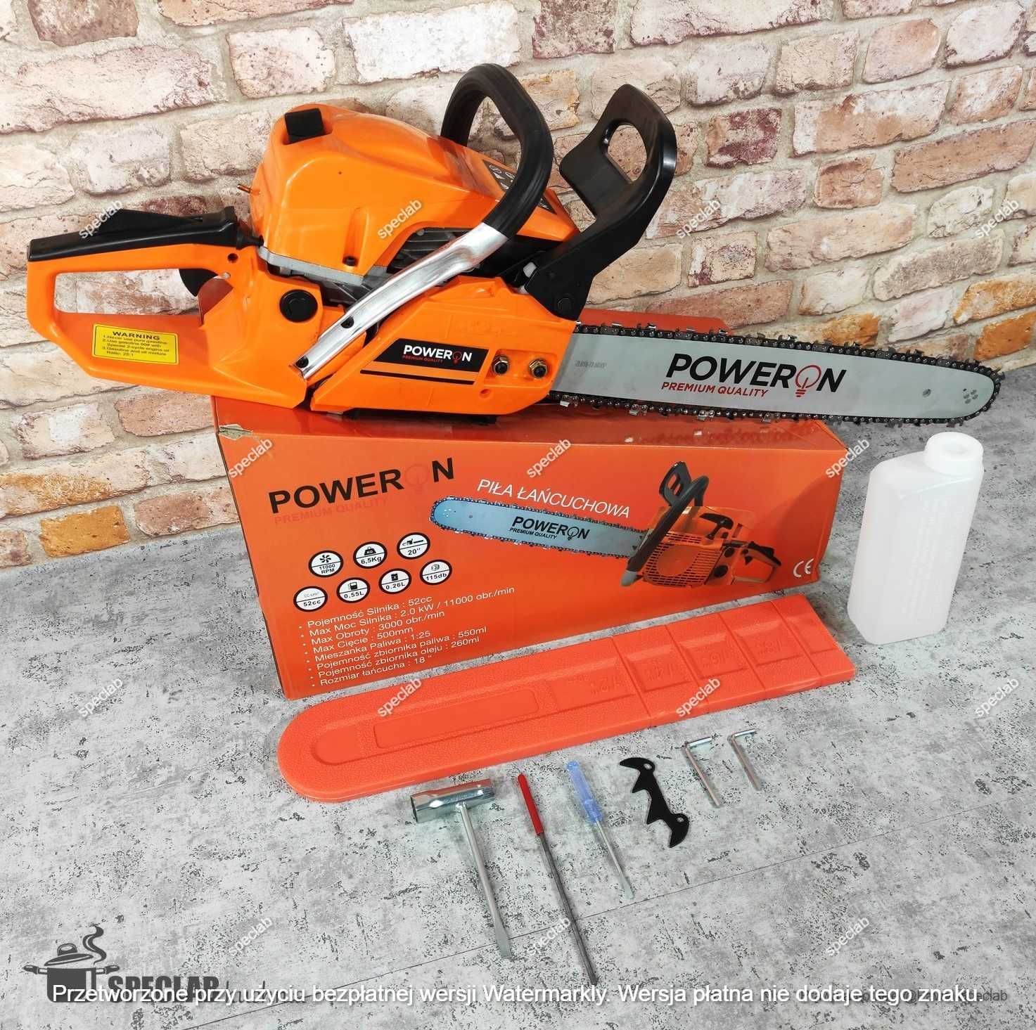 Piła spalinowa Poweron, prowadnica 45cm