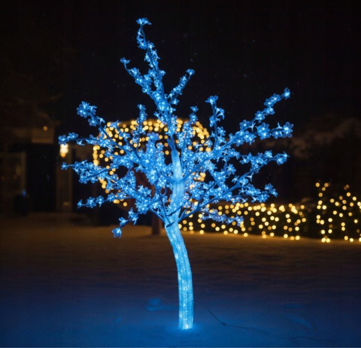 Drzewko led flash kwiat wisni 150 cm rozowe