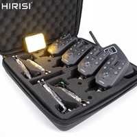 Коропові сигналізатори клювання з свінгерами Hirisi набір 4+1 + лампа