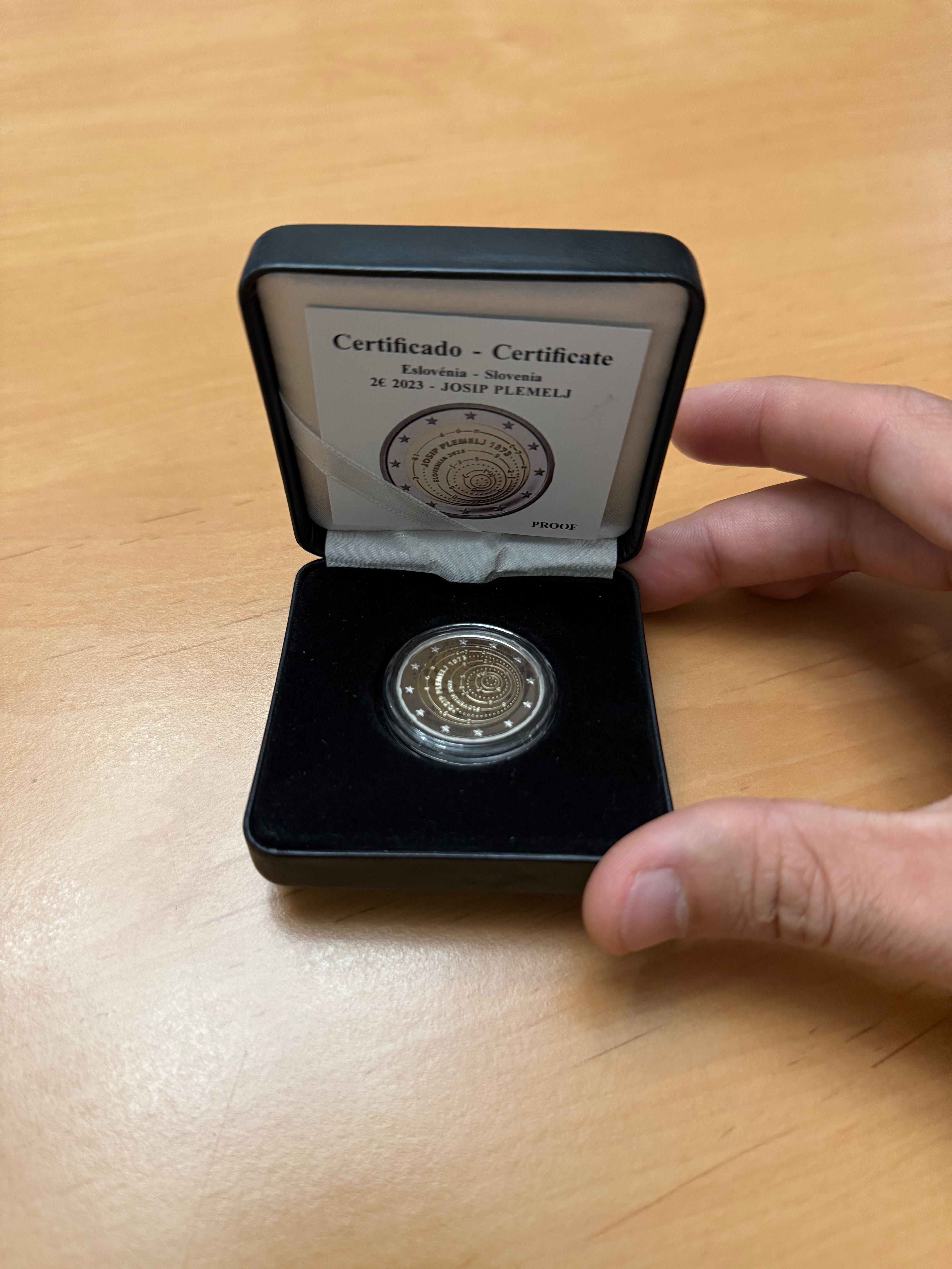 Moeda 2€ Eslovénia Josip Plemelj proof 2023