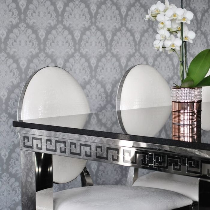 Stół glamour Verona stal szlachetna blat kamienny nowoczesny