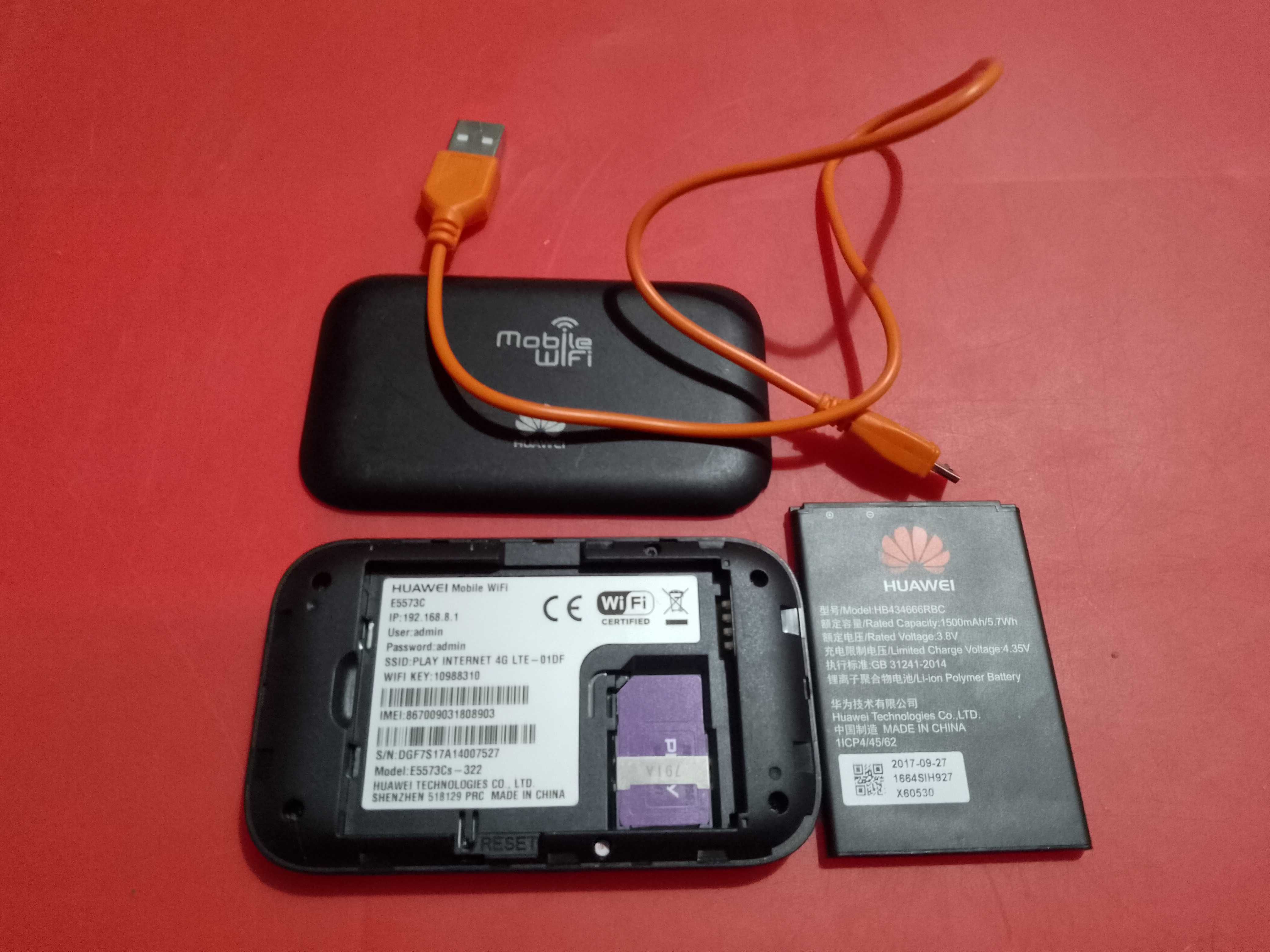 Huawei przenośny router 4G LTE na kartę Play Plus T-mobile Orange NJU