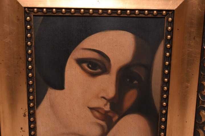 TAMARA De Łempicka - Portret Kobiety - Kobieta - Art Deco-Obraz Olejny