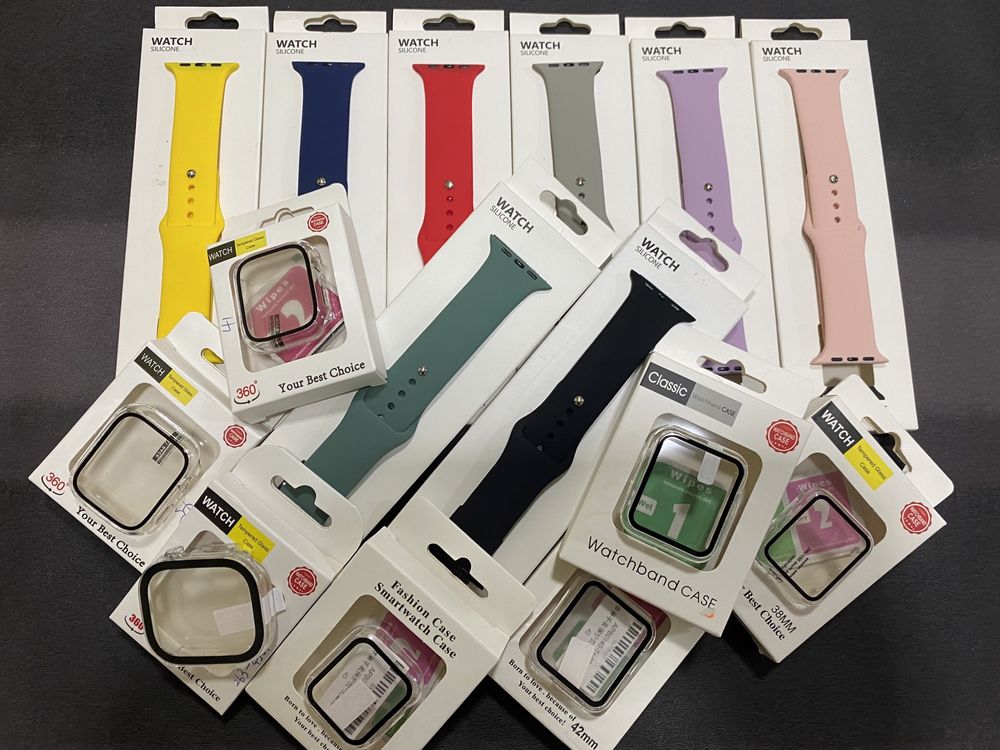 Kit Capa e Bracelete/Pulseira - Apple Watch 1/2/3/4/5/6/SE/7/8/9/Ultra